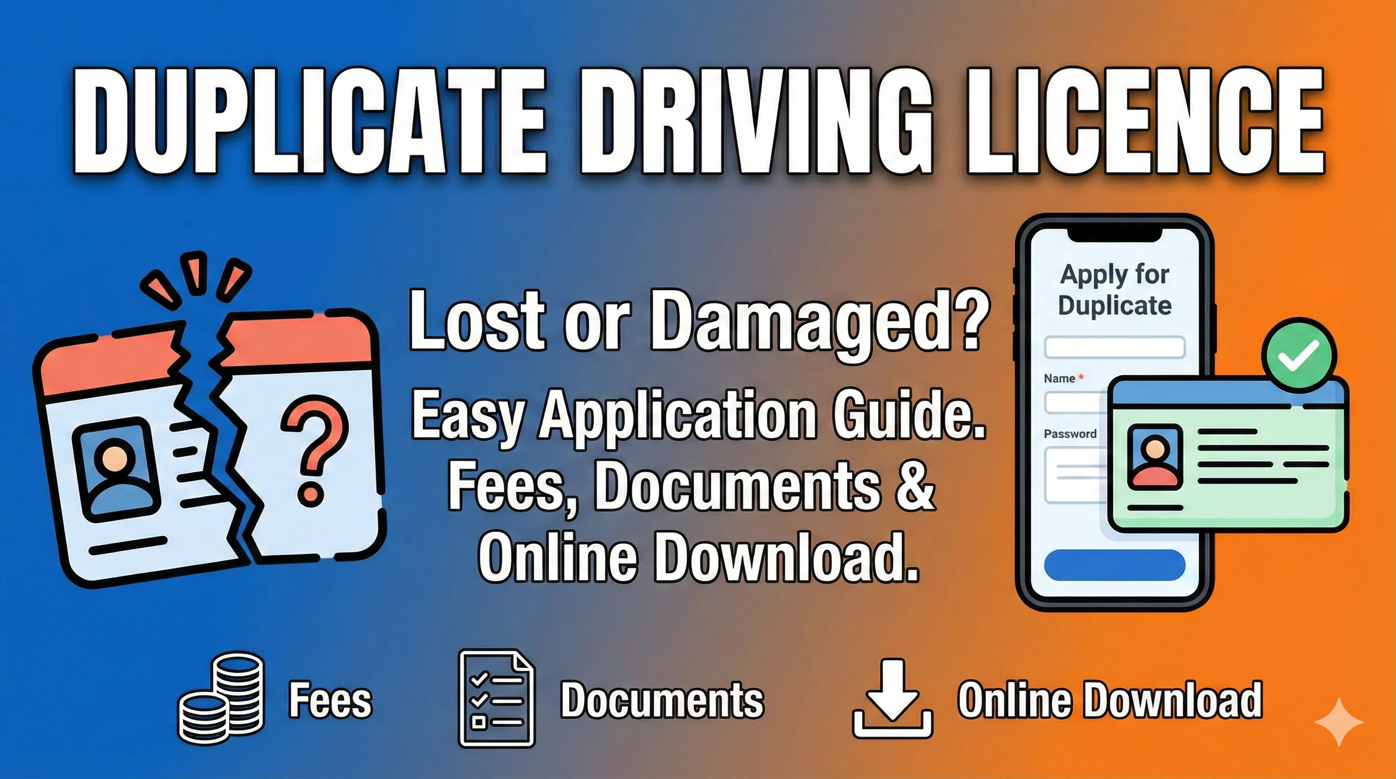 Duplicate driving licence