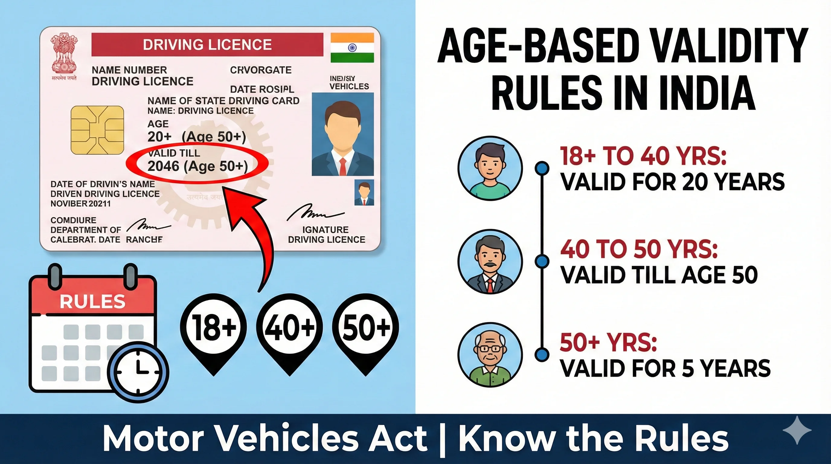 Driving Licence Validity Rules Explained (Age-Based & Legal Clarity)